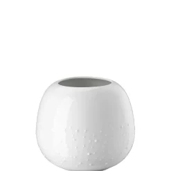 Vase, 16 cm, Vesi Droplets / weiß