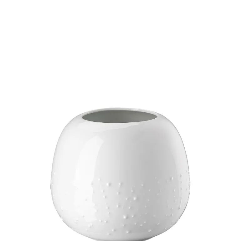 Vase, 16 cm, Vesi Droplets / weiß
