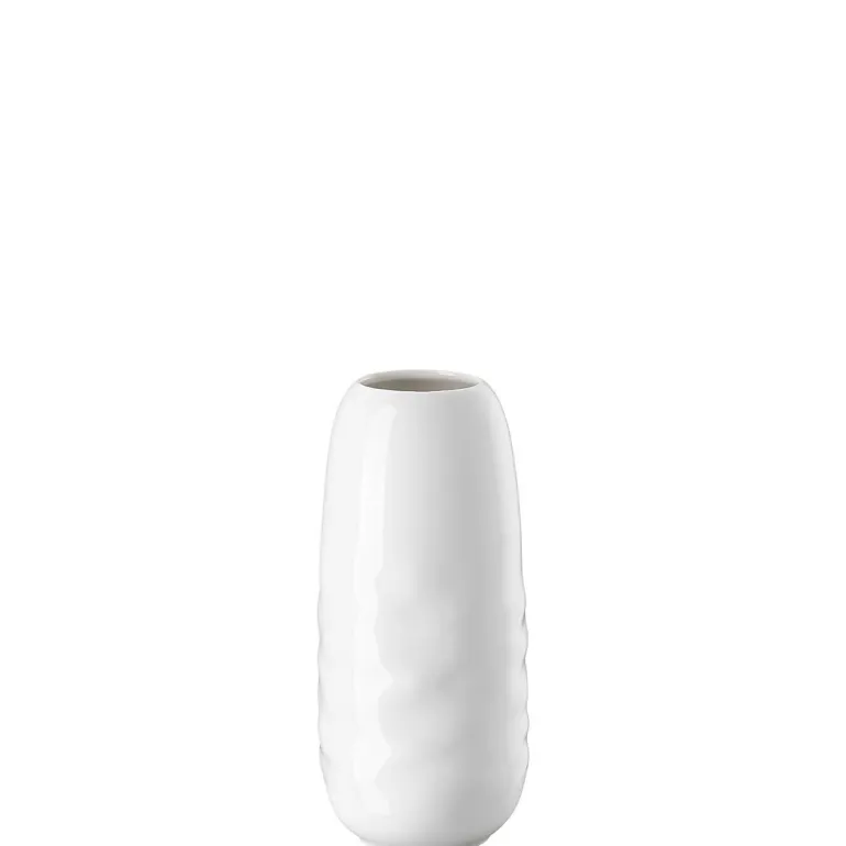 Vase, 18 cm, Vesi Wavelets / weiß