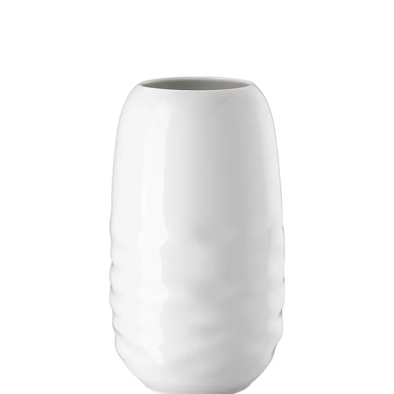 Vase, 25 cm, Vesi Wavelets / weiß