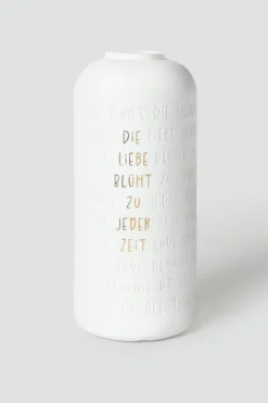 Vase ,,Die Liebe Blüht Zu Jeder Zeit" D14cm H30cm