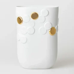 Vase „Goldene Punkte", 22x14x32cm
