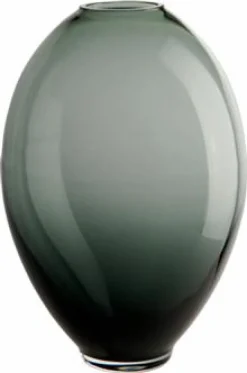 Vase, grau D. 17 cm