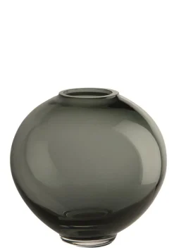Vase, grau D. 17,5 cm