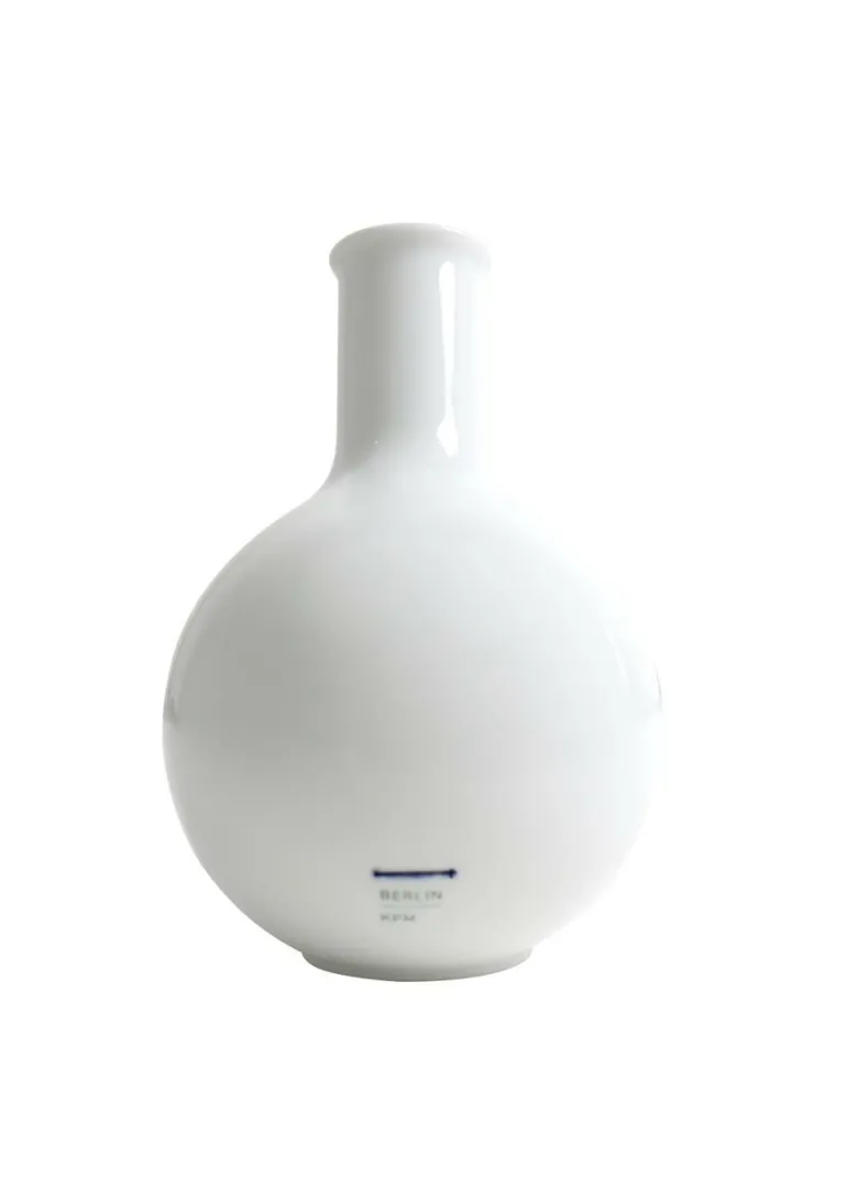 Vase Kolbenform rund H 27 cm LAB Weiss