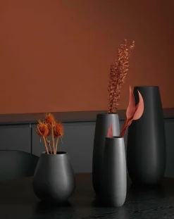 Vase, schwarzes Eisen 45 cm