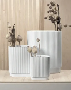 Vase, weiß 26x12x30 cm