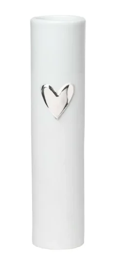 Vase „Herz", silber
