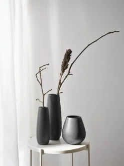 Vase, schwarzes Eisen 18 cm