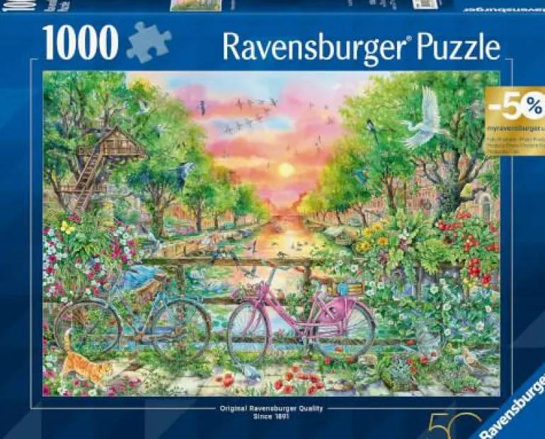 Verträumte Fahrräder in Amsterdam - Puzzle 1000 Te