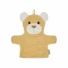 Waschhandschuh Löwe Leo Ocker