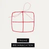 Weihnachtsfadenkarte „Frohe Weihnachten"