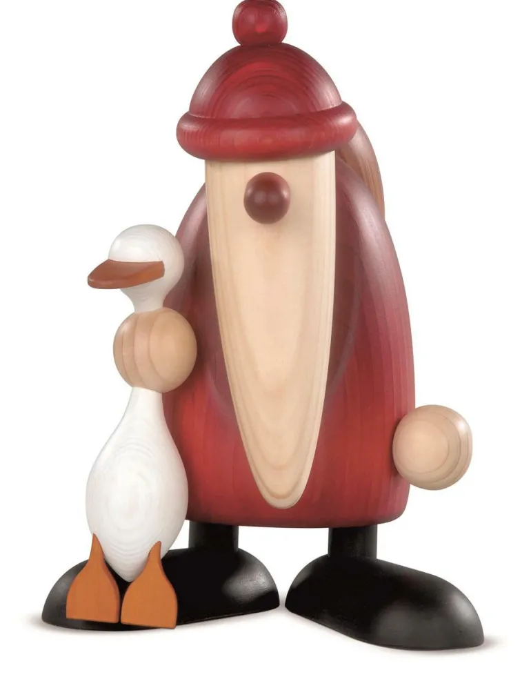 Weihnachtsmann mit Weihnachtsgans Auguste, groß
