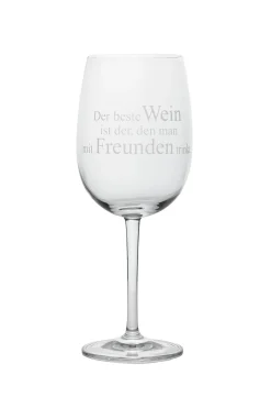 Weinglas „Der Beste Wein ist der...", H 22cm D8,5c