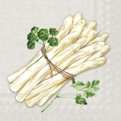 WHITE ASPARAGUS linen Lunch-Servietten L1010566