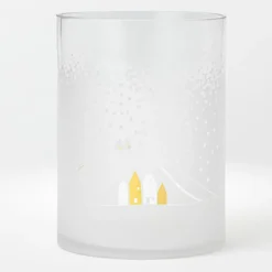 Windlicht Schneetag „Schneelandschaft", D.19cm, H.