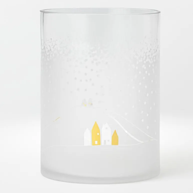 Windlicht Schneetag „Schneelandschaft", D.19cm, H.