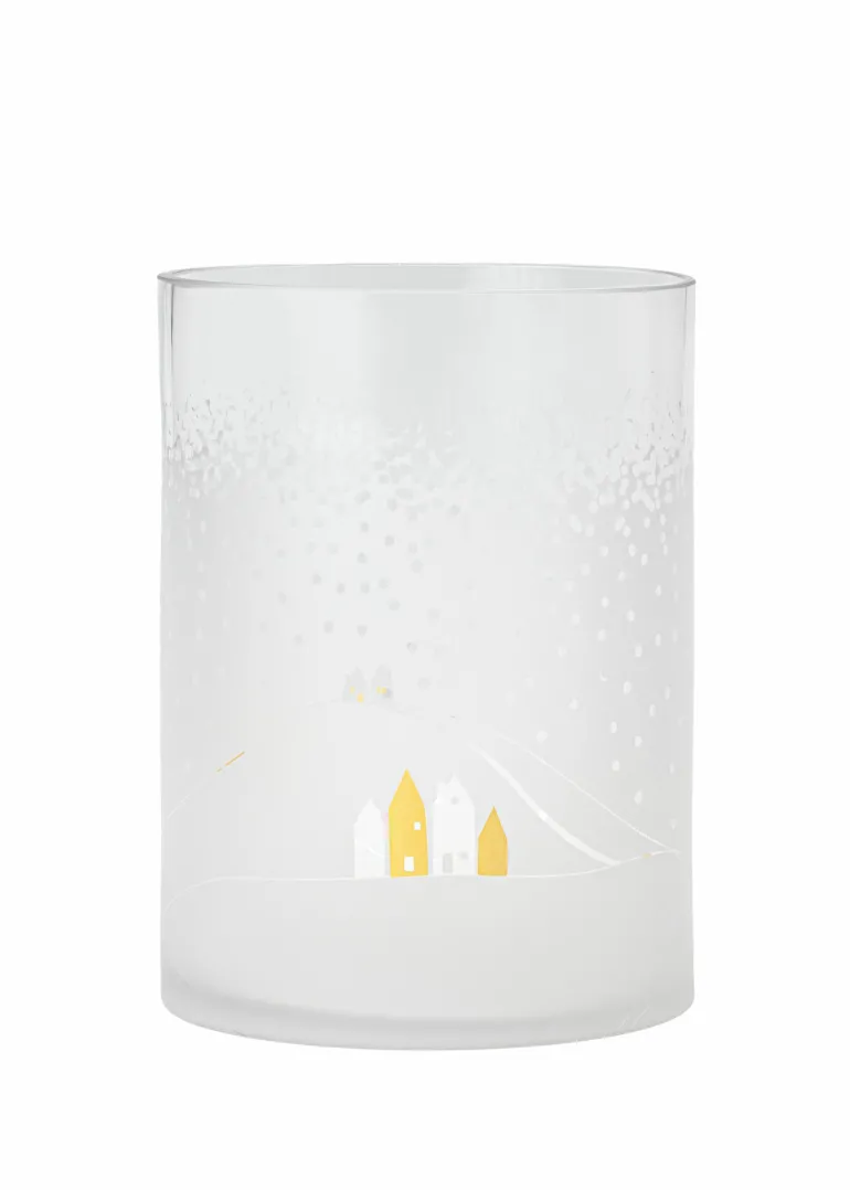 Windlicht Schneetag „Schneelandschaft", D.19cm, H.