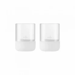 Windlicht, Set 2 Stück -CALMA- Lily White XS