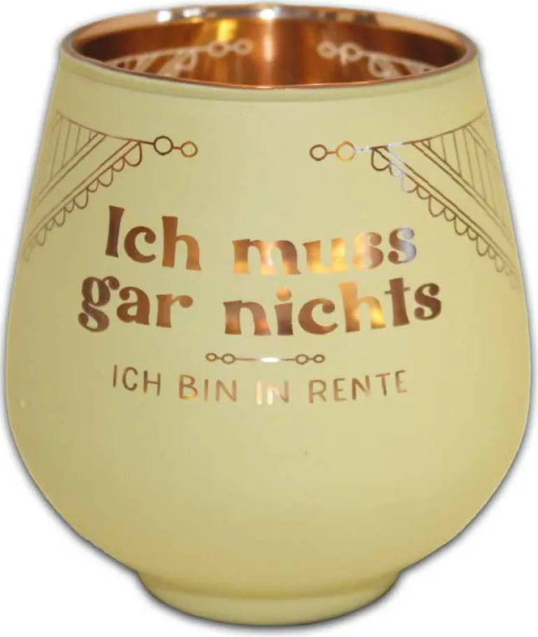 Windlicht Ich muss garnichts Kult