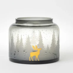 Wintervase „Waldlandschaft" D.19cm, H.15,5cm