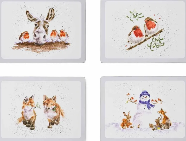 Wrendale Xmas LgPmat 4er Set