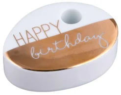 Wunschkerze „Happy Birthday", gold
