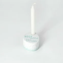 Wunschkerze ,, Hoch Sollst Du Leben 6x5x3cm 