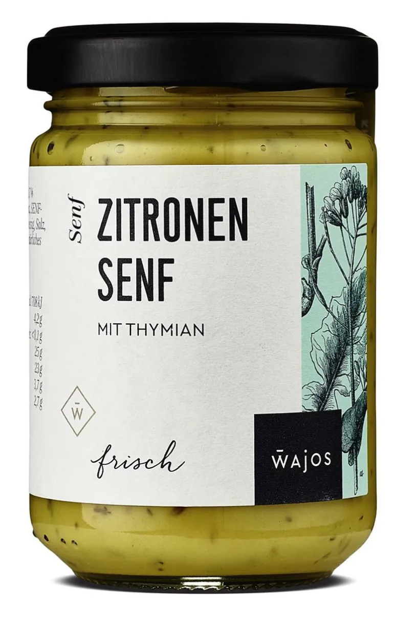 Zitronen Senf mit Thymian 140ml